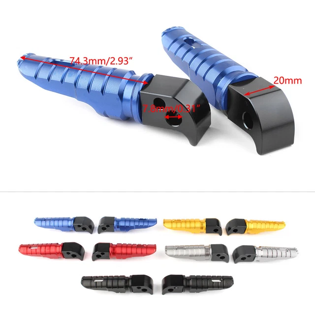 Reposapiés trasero reposapiés para Yamaha MT-07 MT-09 FZ1 FZ6 FZ8 YZF-R1 R3 R6