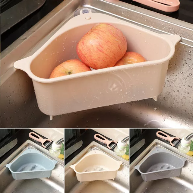 Triangle Évier Support de Stockage Multifunctional-Drain Tablette Cuisine Sucker