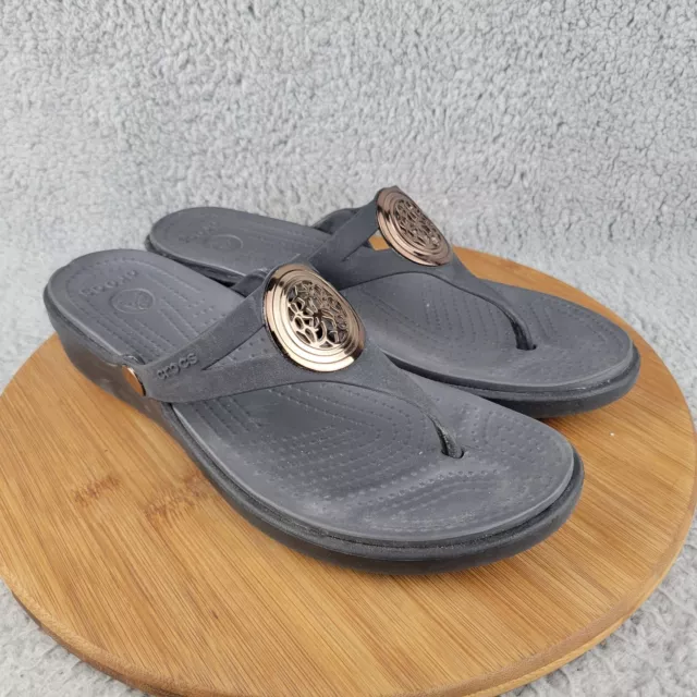 Sanrah hammered deals circle wedge sandal