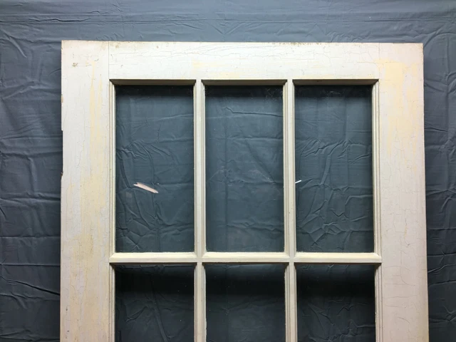 Antique Single 15 Lite Shabby 30x86 Large Glass French Door VTG Old Chic 104-22B 2