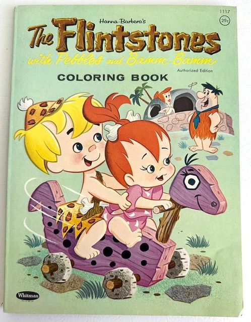 VINTAGE 1963 HANNA Barbera's The Flintstones Pebbles Bamm Bamm Coloring ...