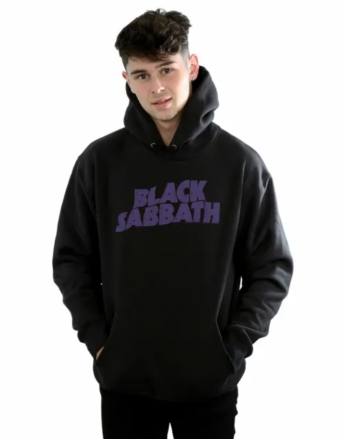 Black Sabbath Uomo Distressed Logo Felpa Con Cappuccio
