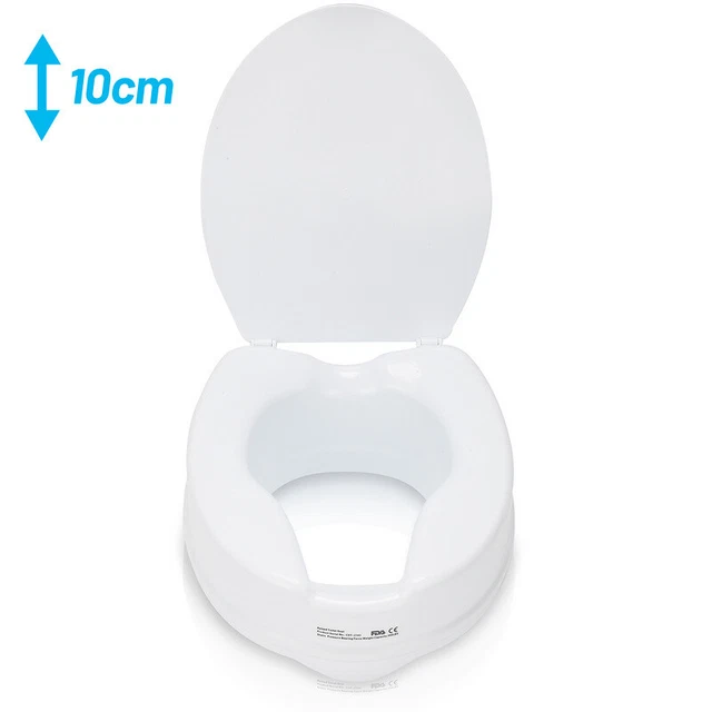Elevación de asiento de inodoro WC asiento de inodoro elevación inodoro ayuda 10 cm con tapa