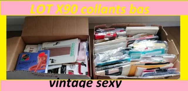 90x Pairs Vintage STOCKINGS /NYLONS &TIGHTS/PANTYHOSE-Mixed Job Lot Sexy collant