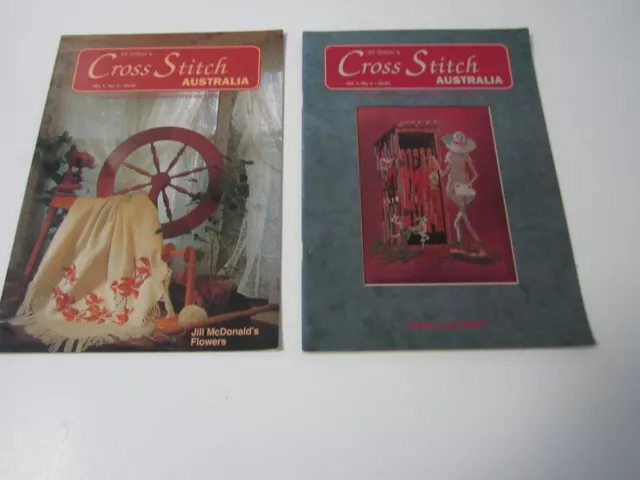 2 x Jill Oxton's Cross Stitch Australia vol 1 no. 2 + vol 1 no. 6