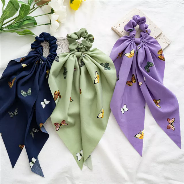 Women Chiffon Butterfly Pattern Elastic Fashion Sweet Simple Hair Accessories