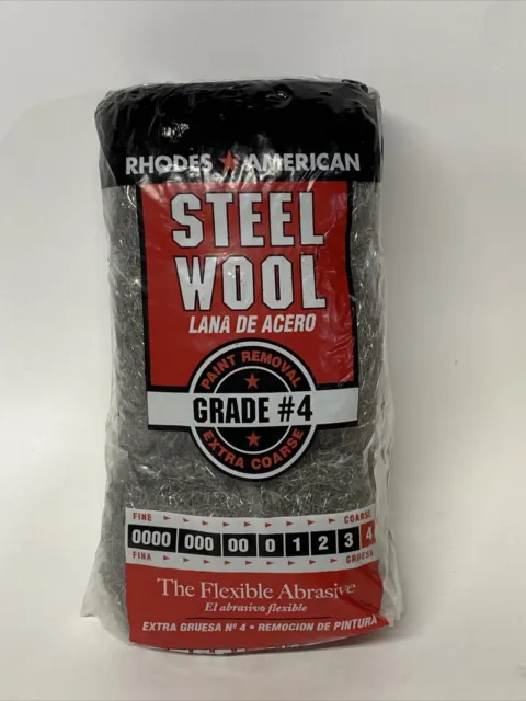 Rhodes American 10121116 4-Grade Steel Wool Pads Extra Course (Pack of 12) New