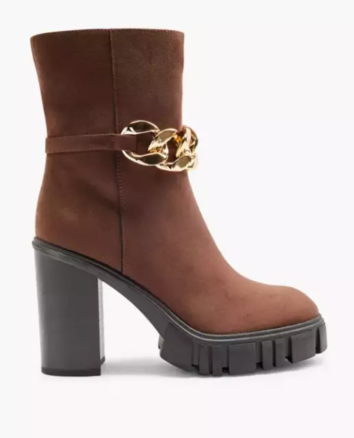 DEICHMANN CATWALK BROWN Suede Chunky High Heeled Boots Size 3 UK 1110792 33.00 PicClick UK
