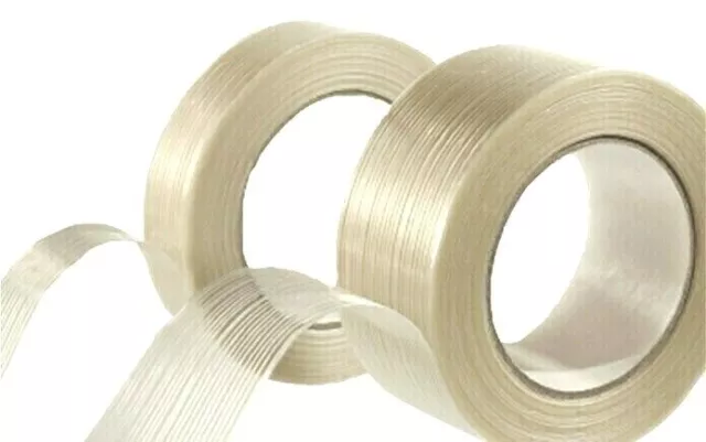 Fiberglass Filament Reinforced Tape 3/4" 1" 2" x 55 Yards Strapping Packaging