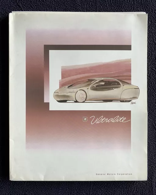 1992 GM Ultralite Concept Car Factory Press Kit Photos Carbon Fiber 0-60 8s