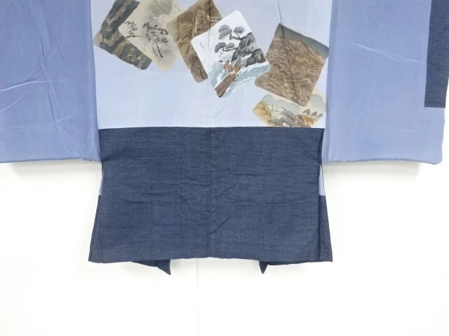 40744# Japanese Kimono / Antique Mens Haori / People In The Past & Little Bo