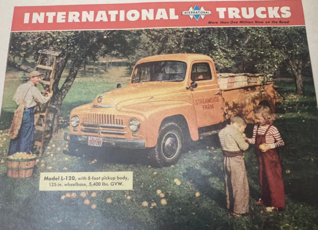 c1952 Print Ad: International Trucks, Classic Ford Car Test Drive - 8x11"