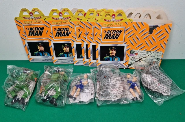 VINTAGE 1998 MCDONALD'S Action Man Happy Meal Sealed Toy & Empty Box ...