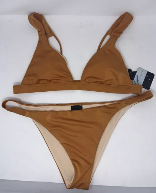 LA Hearts Fixed Triangle Bikini Top - XL Orange Style #0184 Pairs W#004 Bottoms