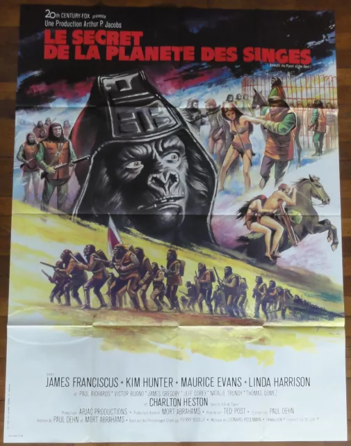 Ancienne Affiche Cinéma LE SECRET DE LA PLANETE DES SINGES. Cinema Movie Poster.