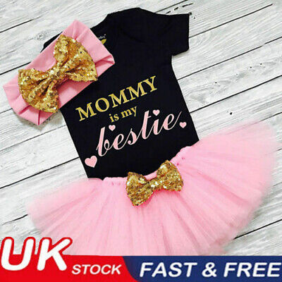 Newborn Infant Baby Girls Romper+Tutu Skirt Dress Party Princess Clothes Outfits