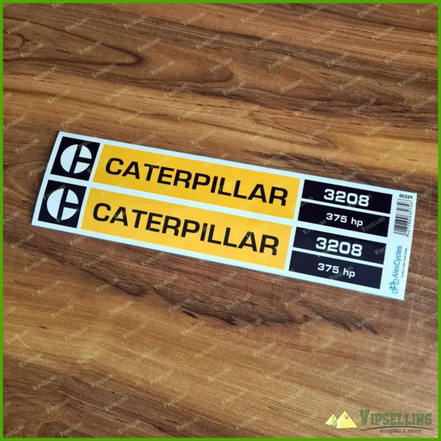 Caterpillar CAT 3208 375 HP Engine Equipment Laminated Decals Stickers Set