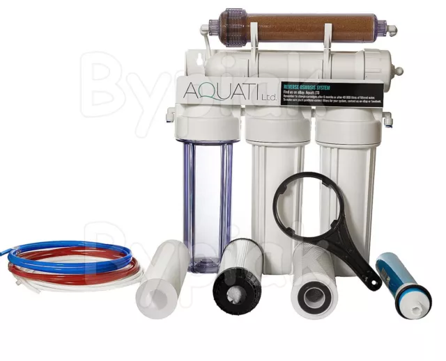 5 Stage Reverse Osmosis water filter with Deionization Resin Stage 100GPD RO DI