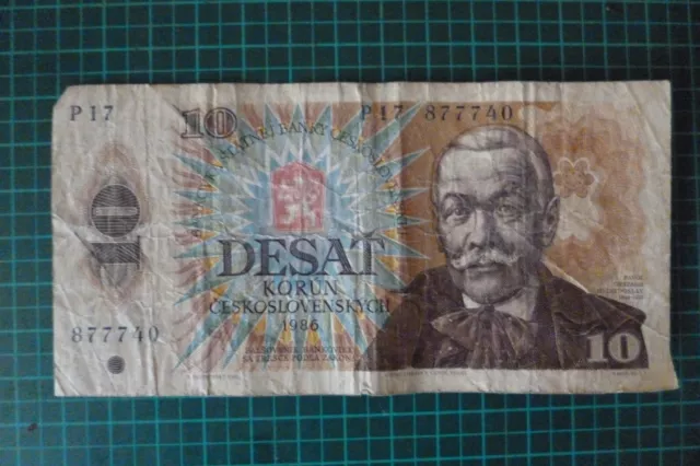 Tschechoslowakei - Pätdesiat Korun - 1986 - Banknote Geldschein Schein 10 Kronen