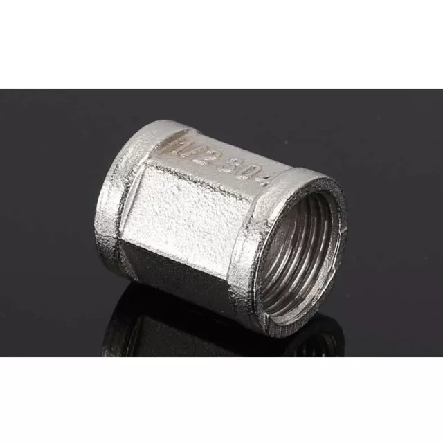 1/2" BSP Male Thread Stainless Steel Coupler Connector Joiner Pipe 3-Way Adapter 2