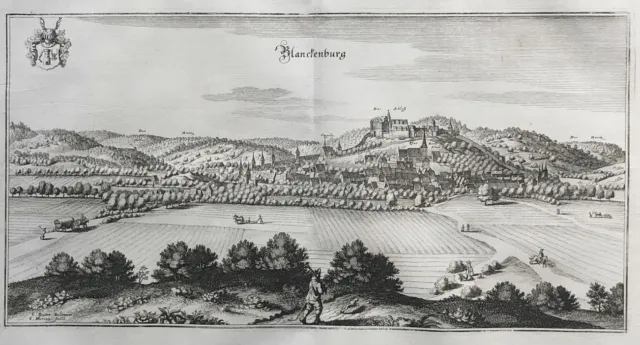Blankenburg Resin Saxony-Anhalt - Copperplate Merian View Engraving 1654