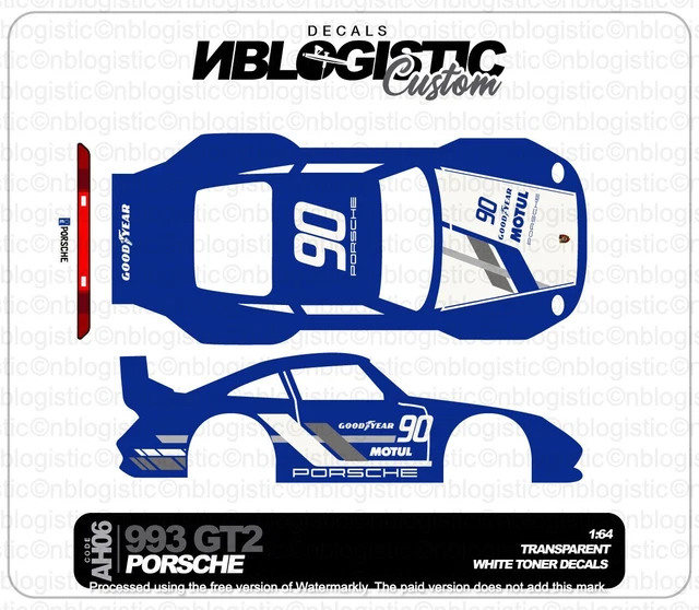 Don Tassell's 'Plum Crazy' Dodge Slot Car Decals - 1/64 HO Scale