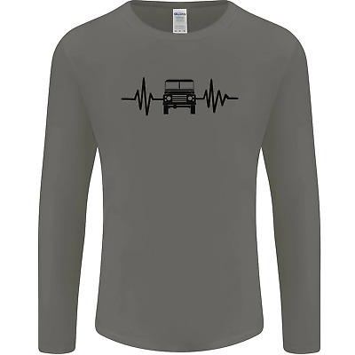 4X4 Heart Beat Pulse Off Road Roading Mens Long Sleeve T-Shirt