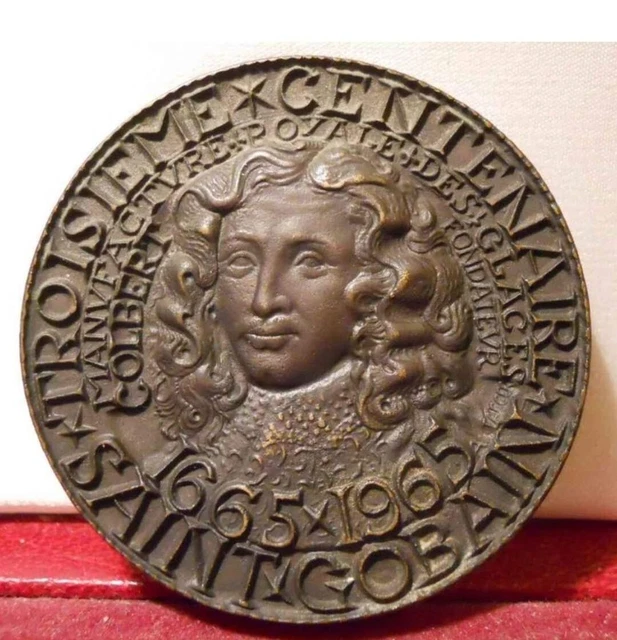 GRANDE MEDAILLE BRONZE Troisieme Centenaire Saint - Gobain ( 1665 -1965