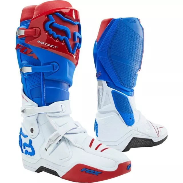 NEW Fox Instinct Blue/Red Dirt Bike Boots