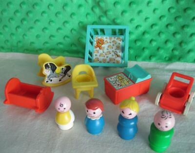 VTG 1970s Fisher Price 761 PLAY NURSERY Playset 100% complete BABY/LITTLE PEOPLE