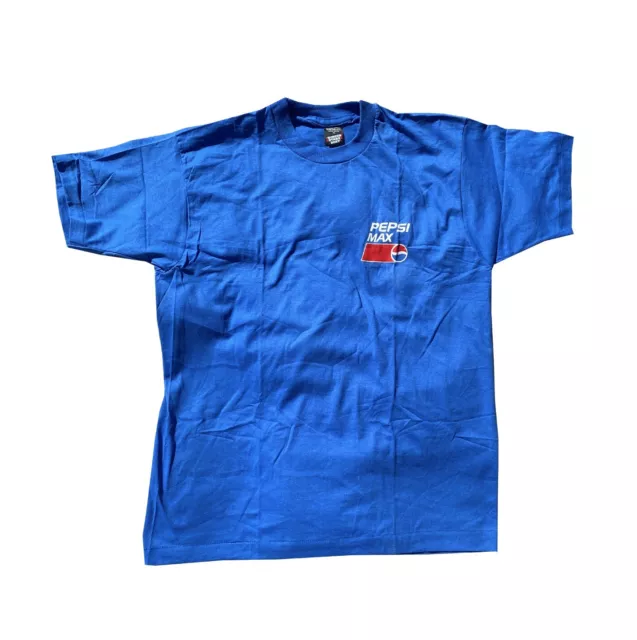 T-Shirt Pepsi Vintage Anni 80/90 A Punto Singolo Taglia Extra Large (Nuova Con Etichette) Deadstock