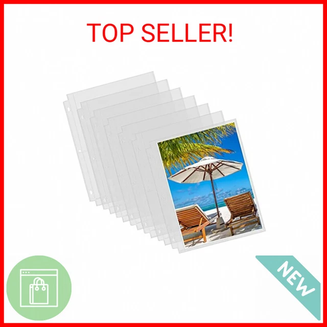 Fabmaker 30 Pack Photo Sleeves for 3 Ring Binder - (8x10, for 60 Photos), Archiv