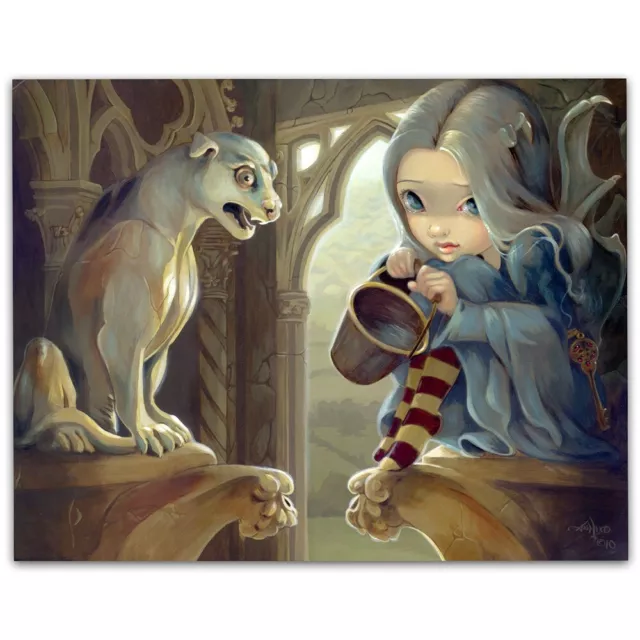 Strangeling Alannah And The Gargoyle - 11x14 Unframed Art Print Poster Gift