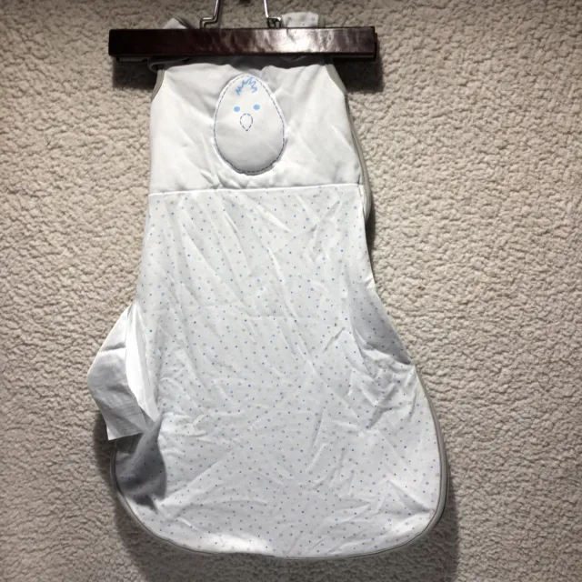 Nested Bean Zen Sack Classic Size Small 0-6 Months White Gray