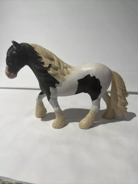 Schleich Tinker Mare Horse D-73527 Clydesdale Black White & Tan Figure 2016