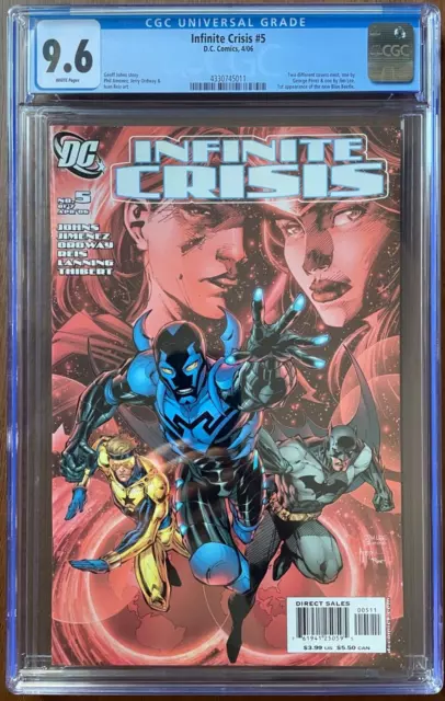 Infinite Crisis #5 CGC 9.6 KEY 1ST Blue Beetle/Jamie Reyes! Jim Lee Variant 2006