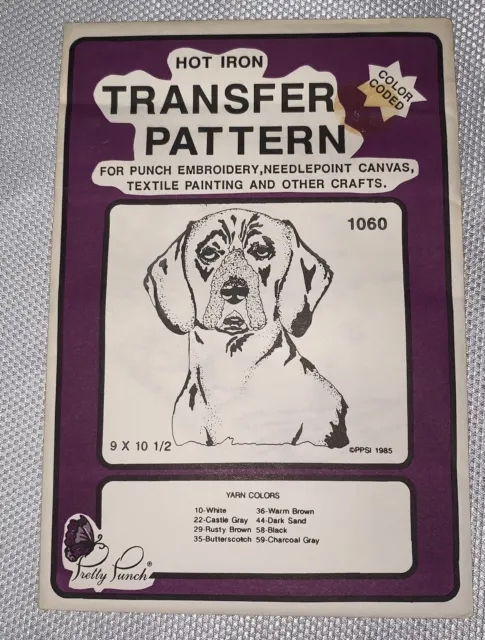 Bonito Patrón De Transferencia Codificado Bordado E4 '89 1060 Perro Labrador De Caza