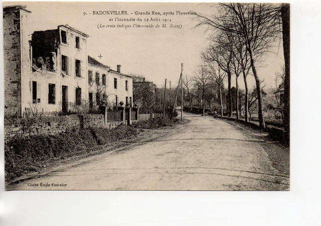 BADONVILLER - Meurthe et Moselle - CPA 54 - la grande rue aprés l'invasion 1914