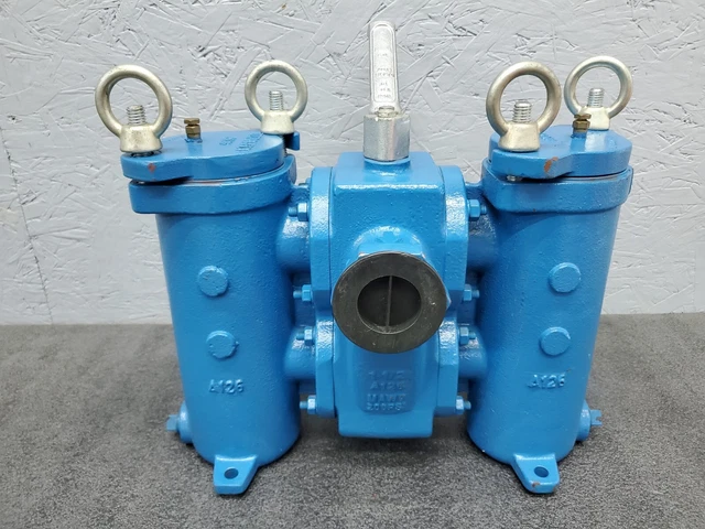 Titan Flow Control Cast Iron Duplex Strainer, 1 1/2" NPT