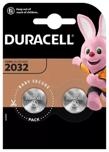 Duracell CR2032 3V Lithium-Knopfzelle - 2 Stück