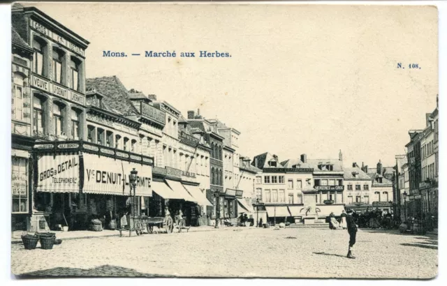 CPA - Carte Postale - Belgique - Mons - Le Marché aux Herbes (DG14874)