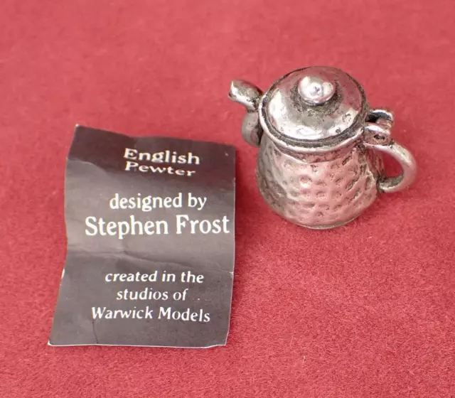 Stephen Frost Pewter Teapot Thimble Warwick Models   ❀❀ڿڰۣ❀❀