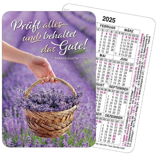 SPIELKARTENKALENDER 2025 JAHRESLOSUNG 2025 Kalender Kalender Deutsch
