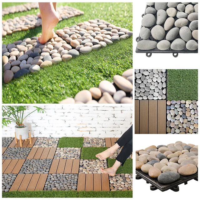 HOME DELUXE TERRASSENFLIESEN Naturstein Steckfliesen Klickfliese