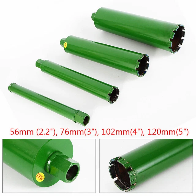 4Pcs Wet Diamond Core Drill Bits 2.2'' 3'' 4'' 5'' For Concrete Premium USA