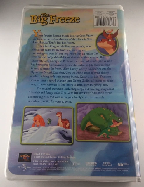 THE LAND BEFORE Time VIII: The Big Freeze (VHS) 2001 TESTED £3.11