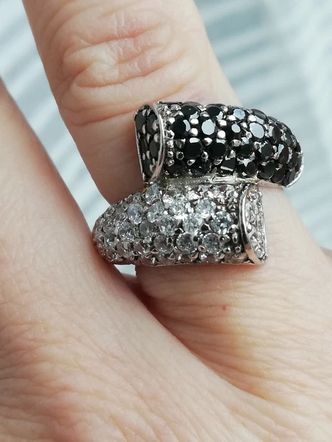 Bague Ancienne En Argent Massif 925 Alliance Taille 54 - Occasion, Style Dôme