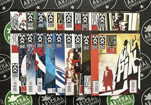 Punisher Max #1-22 (2010) Complete Run Jason Aaron Steve Dillon Marvel Comics
