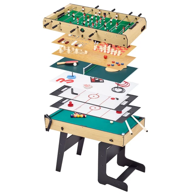 Table Multijeux 15 Billard Baby-foot Speed-Hockey Noel Ado Enfant Ping Pong FR