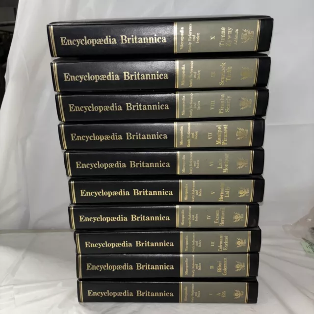 Vintage Encyclopedia Britannica Micropedia Set 1-10 1978 15th Edition